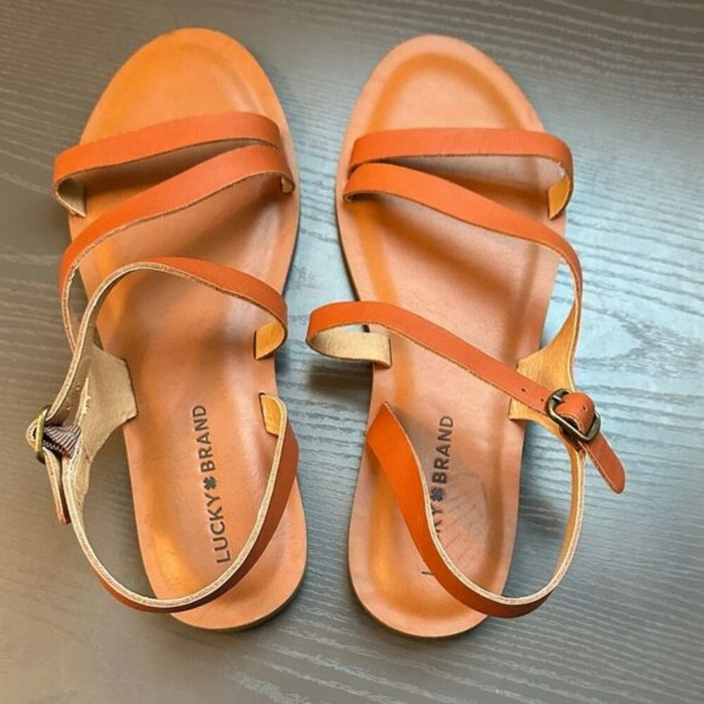 Lucky Brand Women's Brown Strappy Sandals, new without tags Size 9